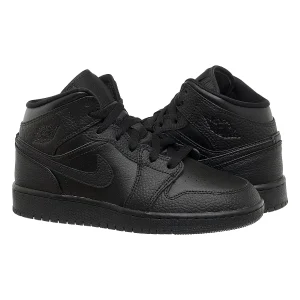 Кросівки жіночі Jordan 1 Mid (Gs) Black (554725-091)
